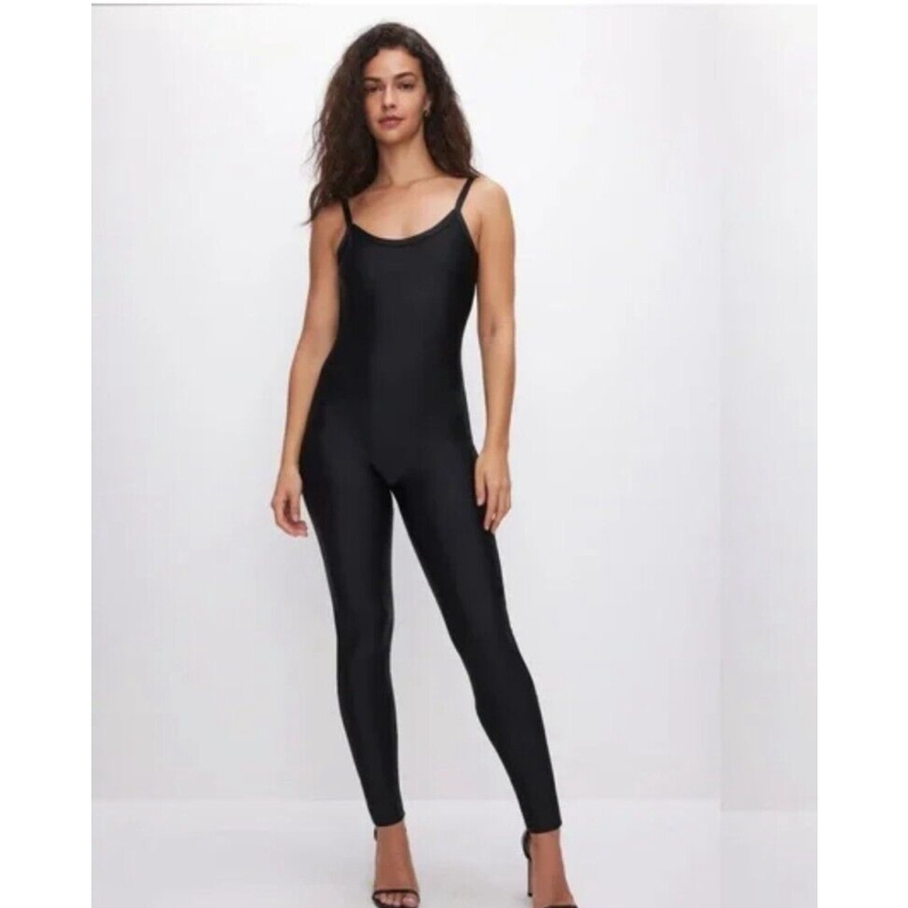 Women's Good American black glossy Jumpsuit XS Black